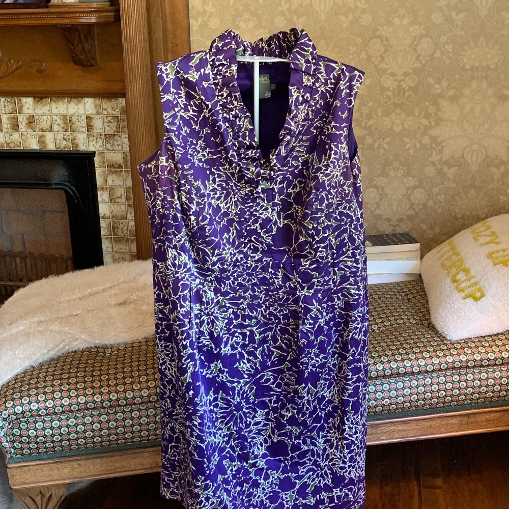 Taylor dresses pkus size high ruffle neck dress. Worn once . Retsil 139